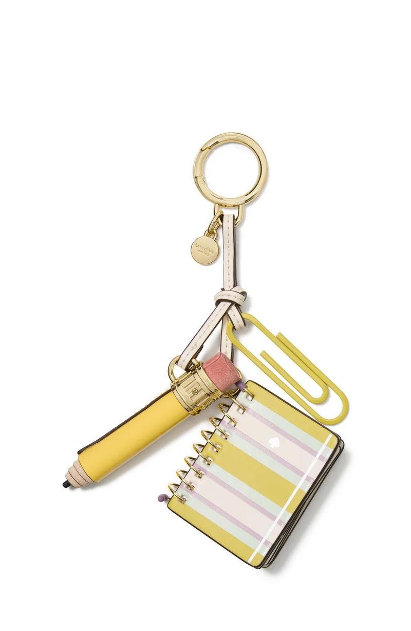 Kate Spade Charmed Mixed Material Pencil Bag Charm